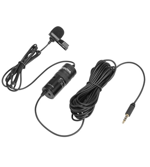 Boya BY-M1 Pro Clip-on Lavalier Microphone with Sound Attenuation